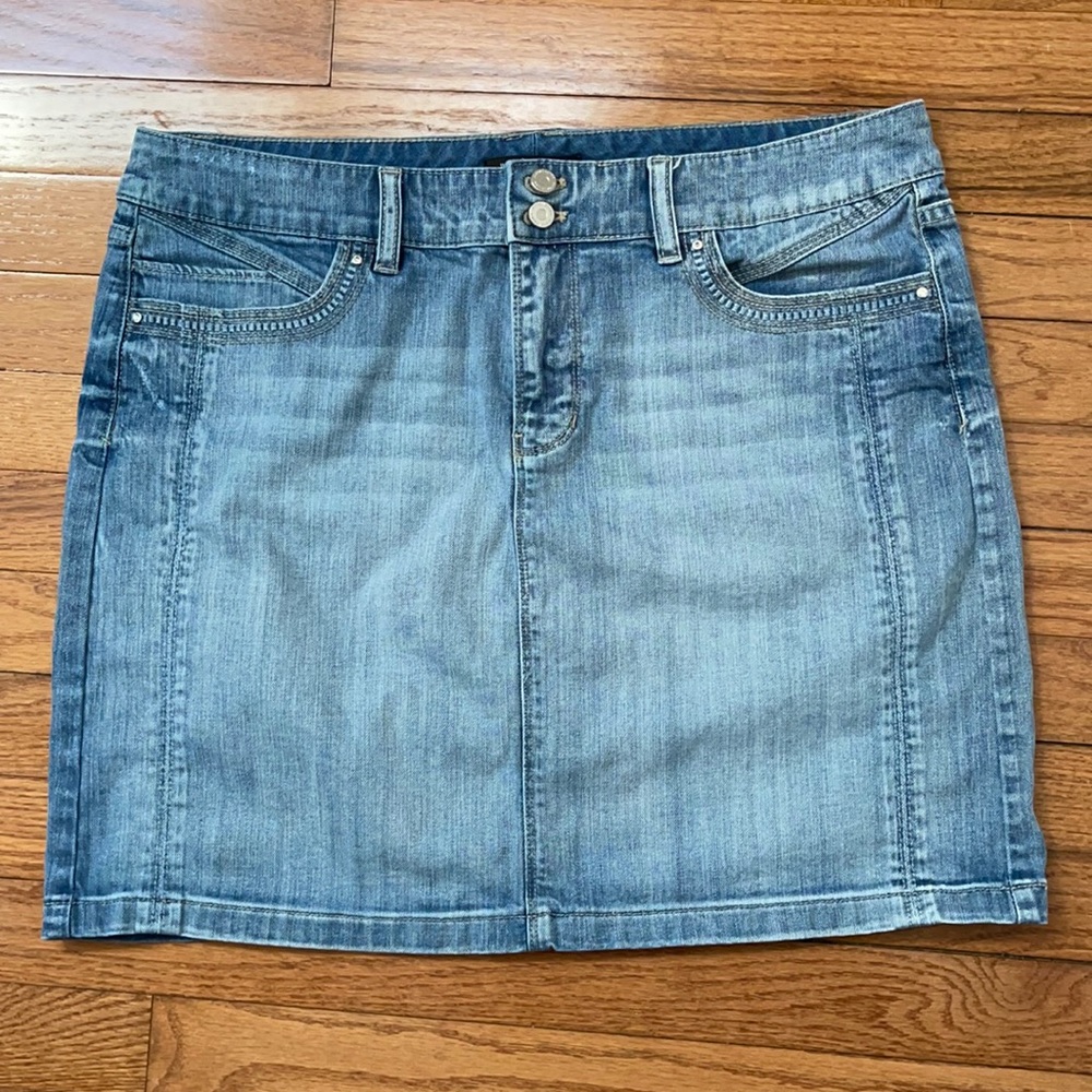 White House Black Market Denim Skirt